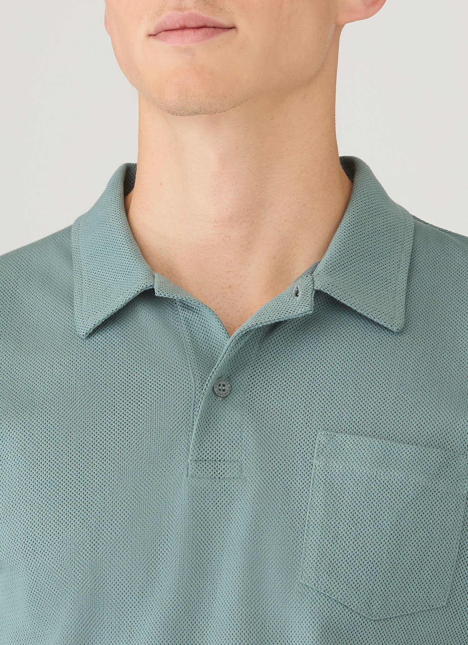 Men's Riviera Polo Shirt in Steel Green