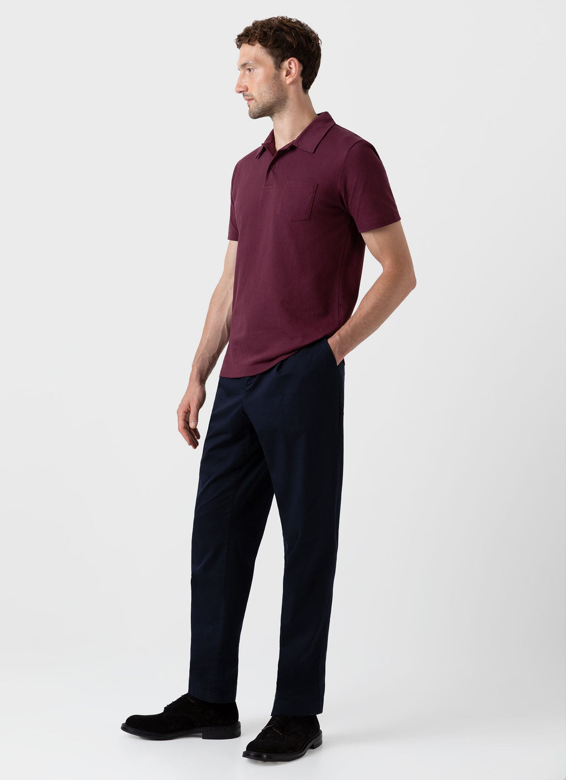 Men's Riviera Polo Shirt in Vino