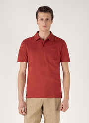Men's Riviera Polo Shirt in Garnet Red