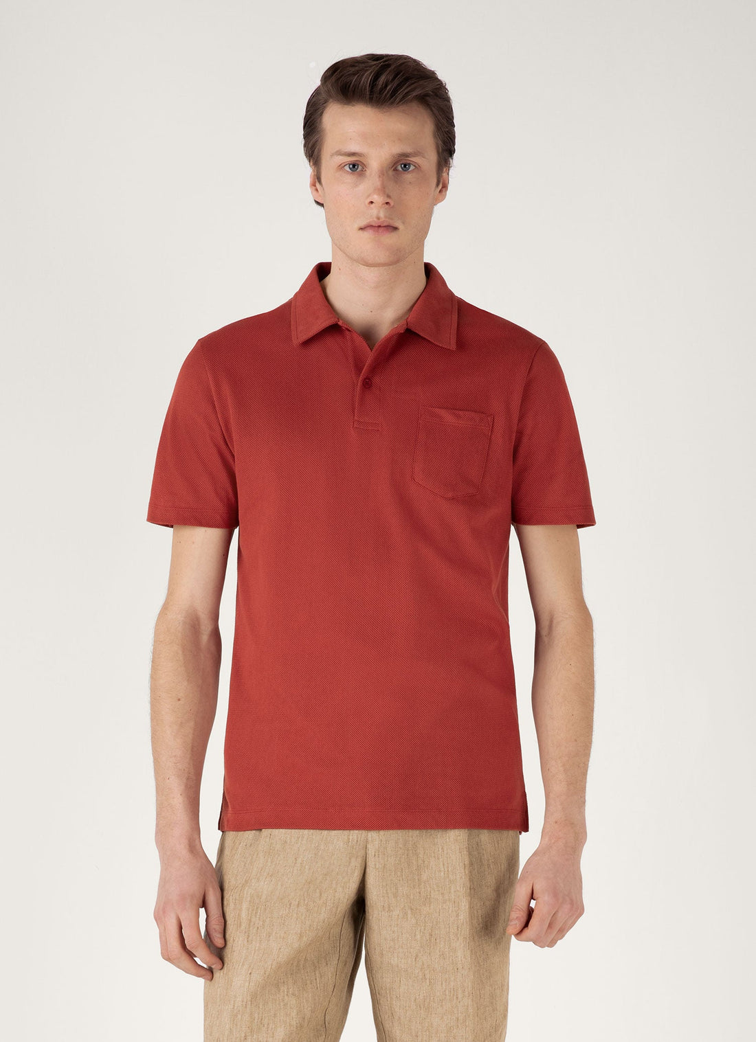 Men's Riviera Polo Shirt in Garnet Red