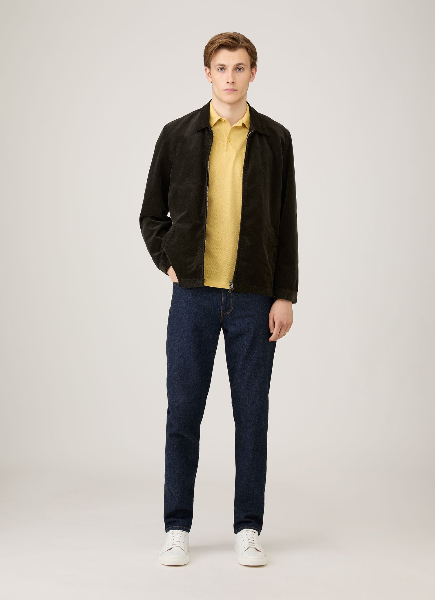 Men's Riviera Polo Shirt in Dusty Yellow