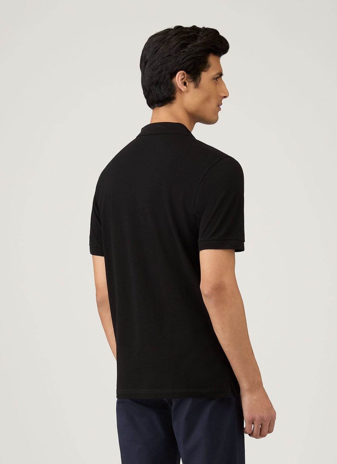 Men's Piqué Polo Shirt in Black