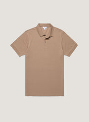 Men's Piqué Polo Shirt in Dune