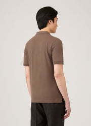 Men's Piqué Polo Shirt in Bark