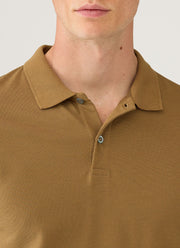 Men's Piqué Polo Shirt in Walnut