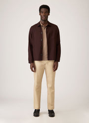 Men's Piqué Polo Shirt in Taupe