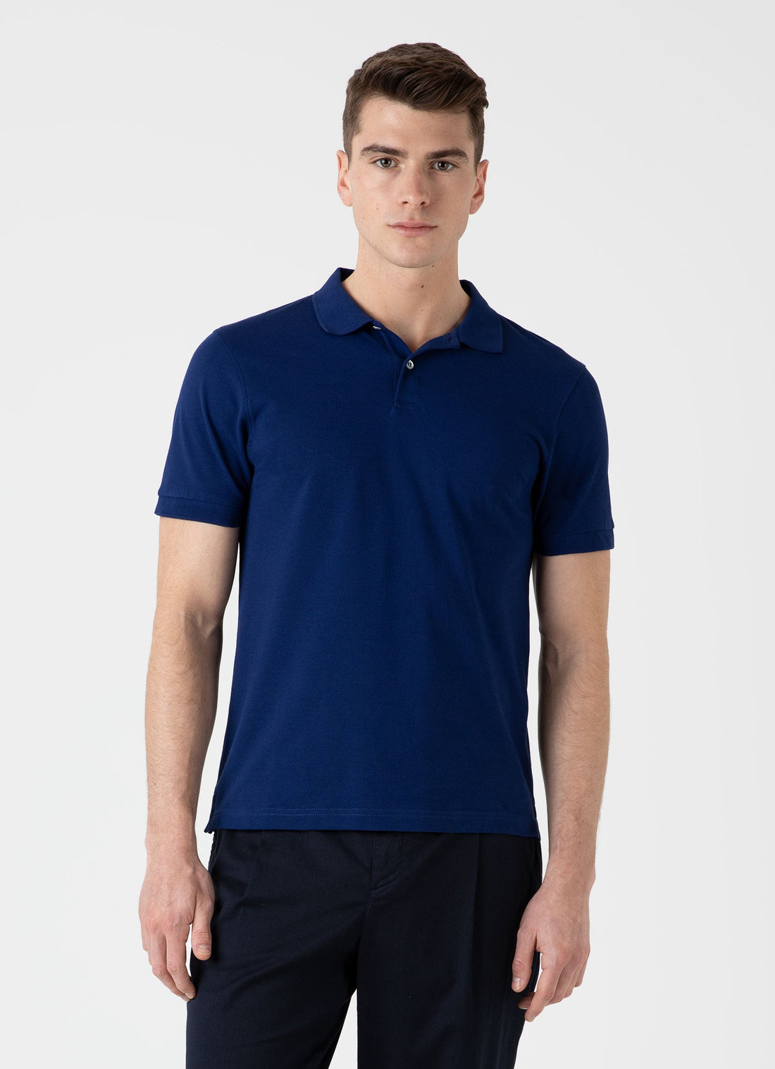 Men's Piqué Polo Shirt in Space Blue