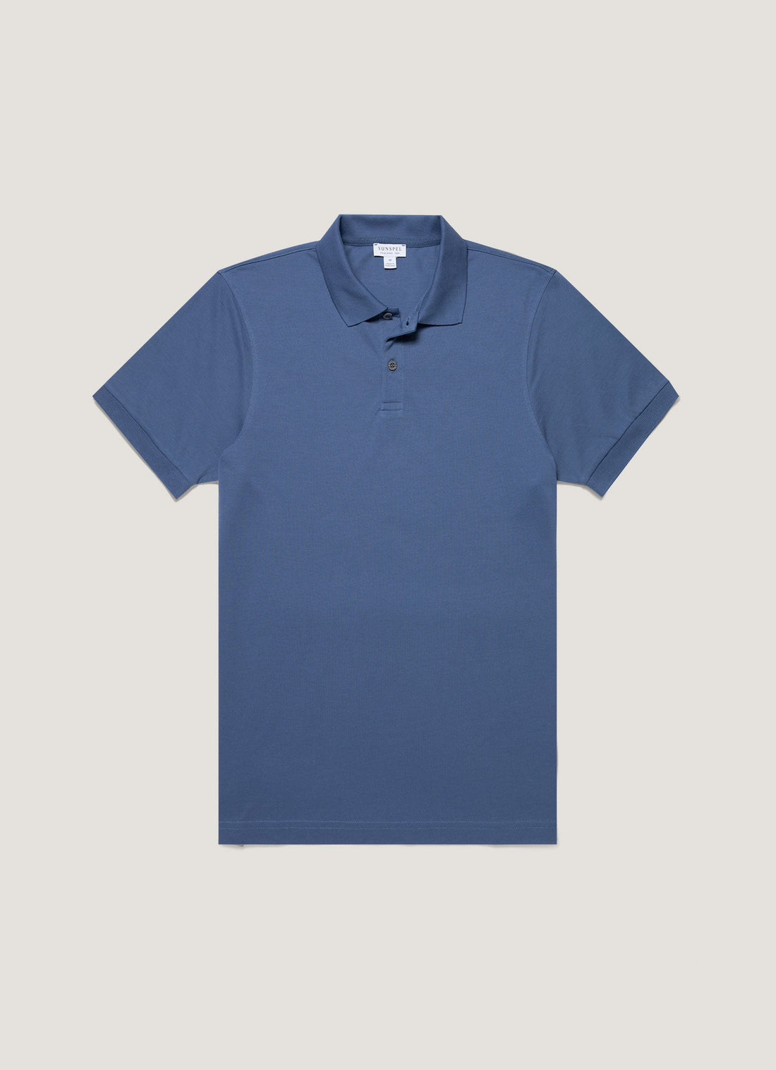 Men's Piqué Polo Shirt in Soft Denim
