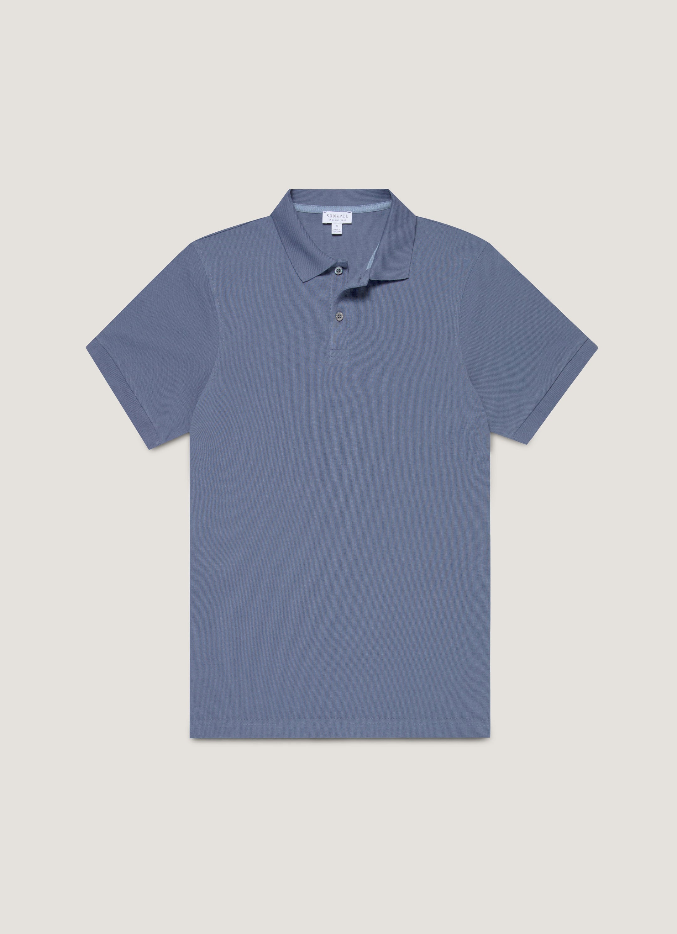 Men's Piqué Polo Shirt in Selvedge Blue