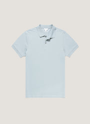 Men's Piqué Polo Shirt in Stone Blue
