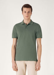 Men's Piqué Polo Shirt in Dusk Green