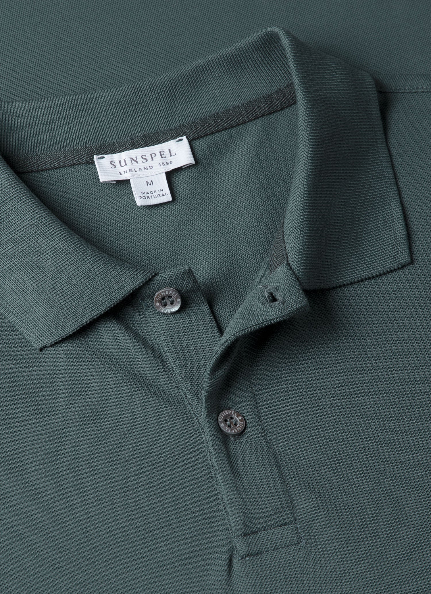 Men's Piqué Polo Shirt in Dark Petrol