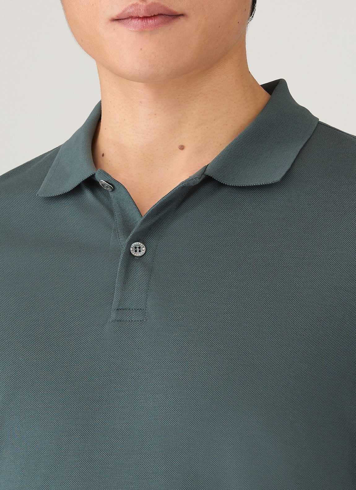 Men's Piqué Polo Shirt in Dark Petrol