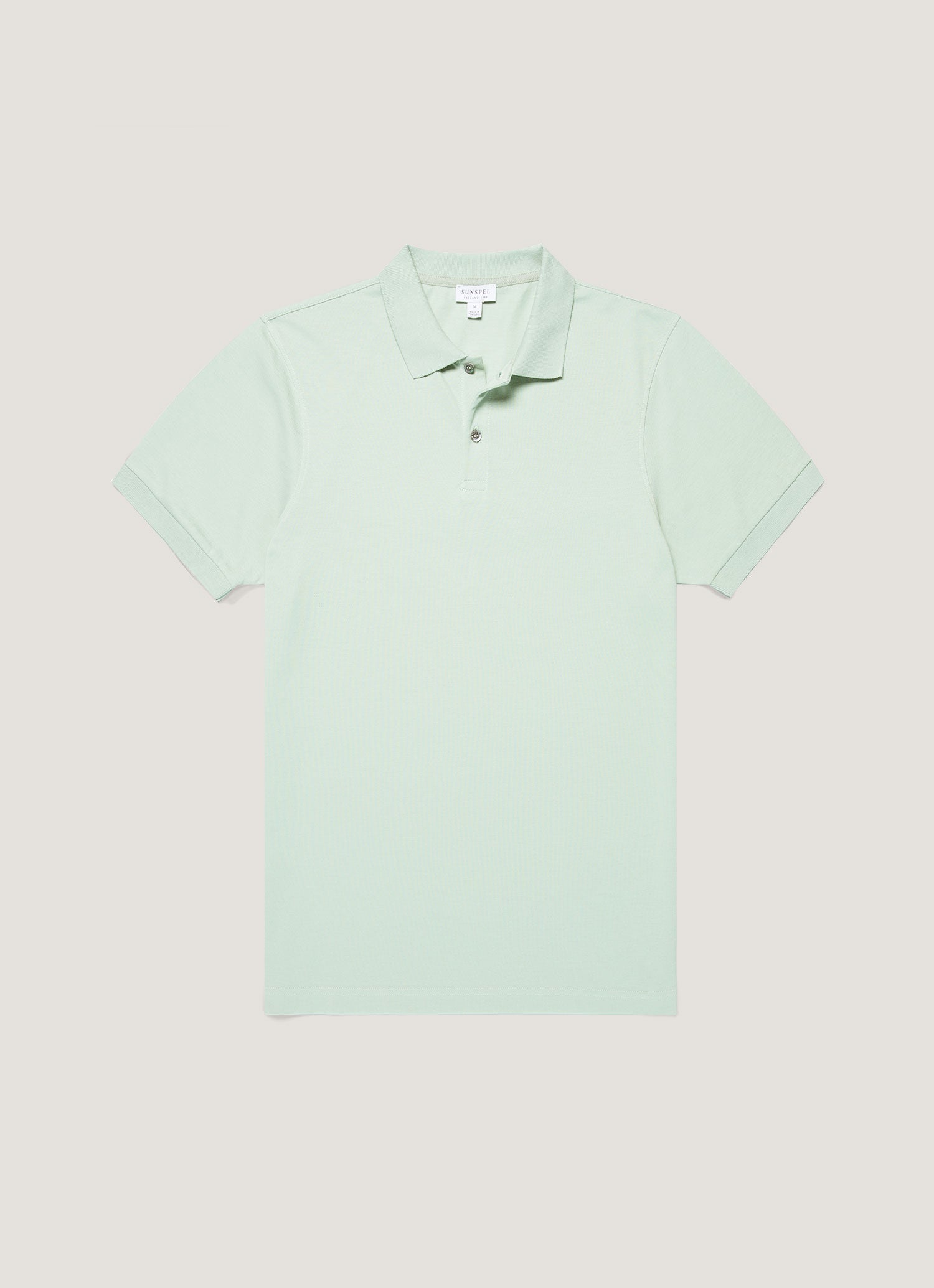 Men's Piqué Polo Shirt in Laurel | Sunspel