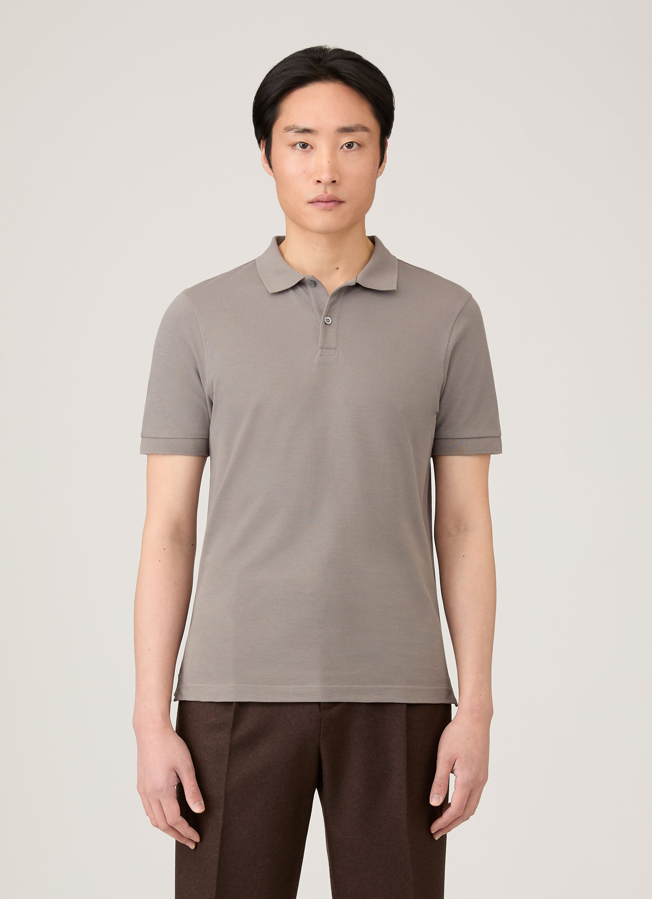 Men's Piqué Polo Shirt in Iron Grey