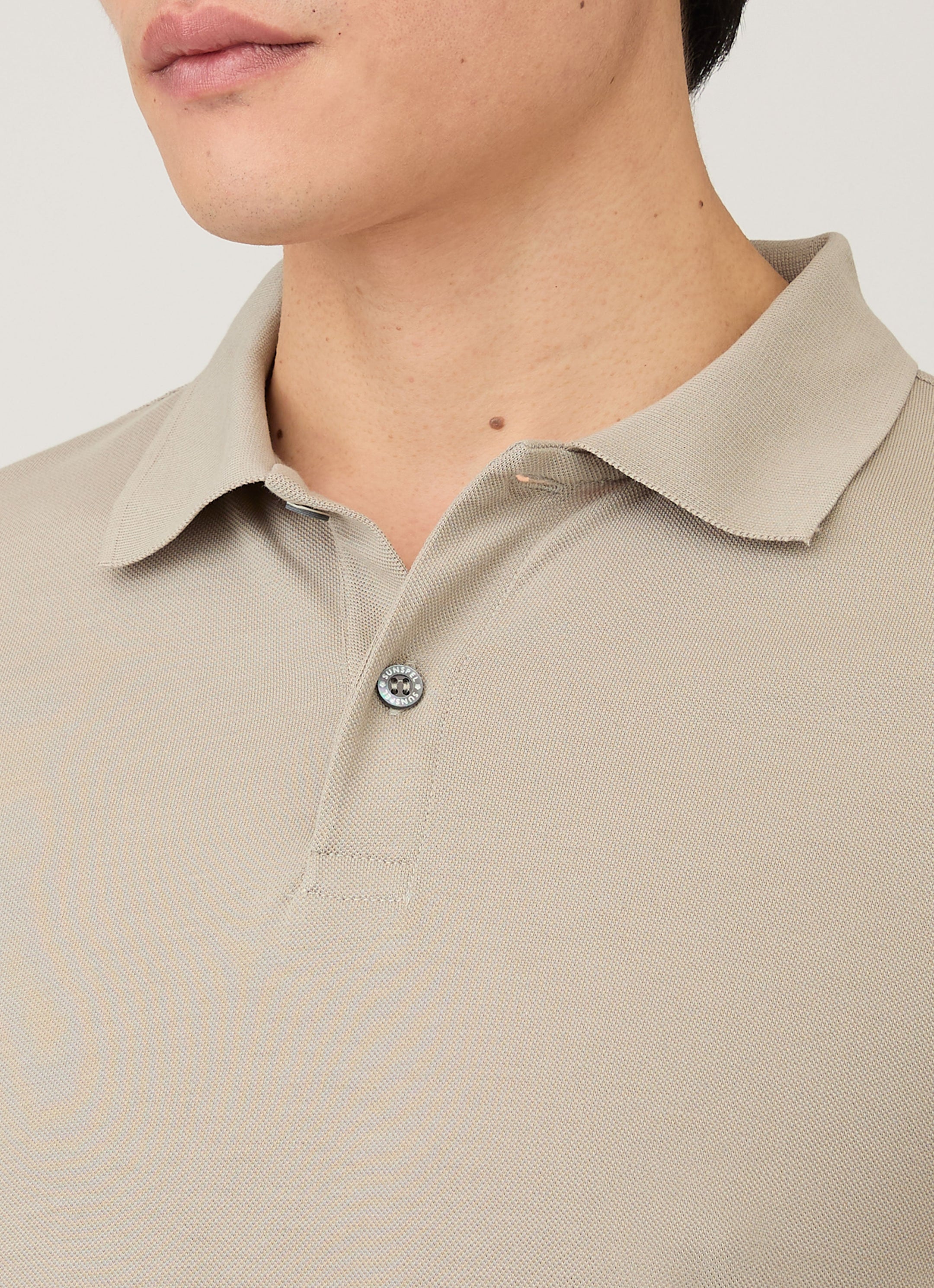 Men's Piqué Polo Shirt in Fog