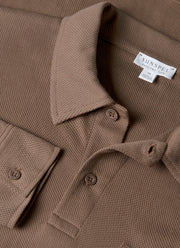 Men's Long Sleeve Riviera Polo Shirt in Bark