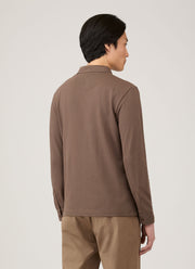 Men's Long Sleeve Riviera Polo Shirt in Bark
