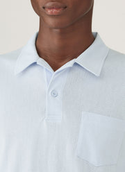Men's Long Sleeve Riviera Polo Shirt in Frost Blue