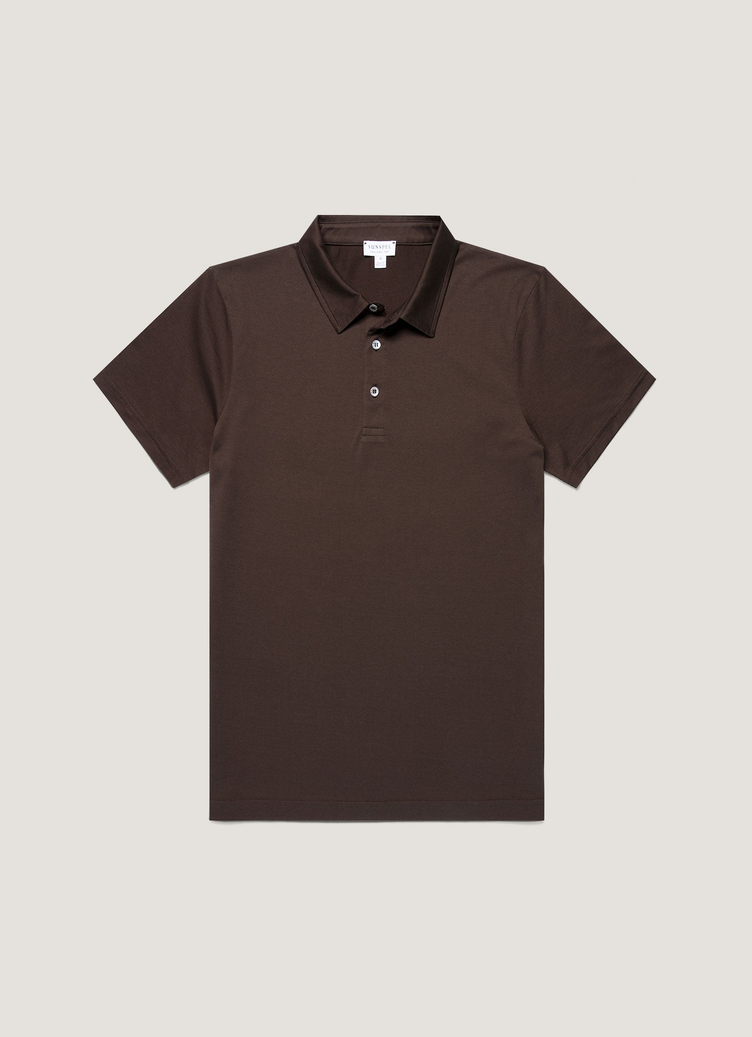 Men's Classic Jersey Polo Shirt in Dark Chocolate