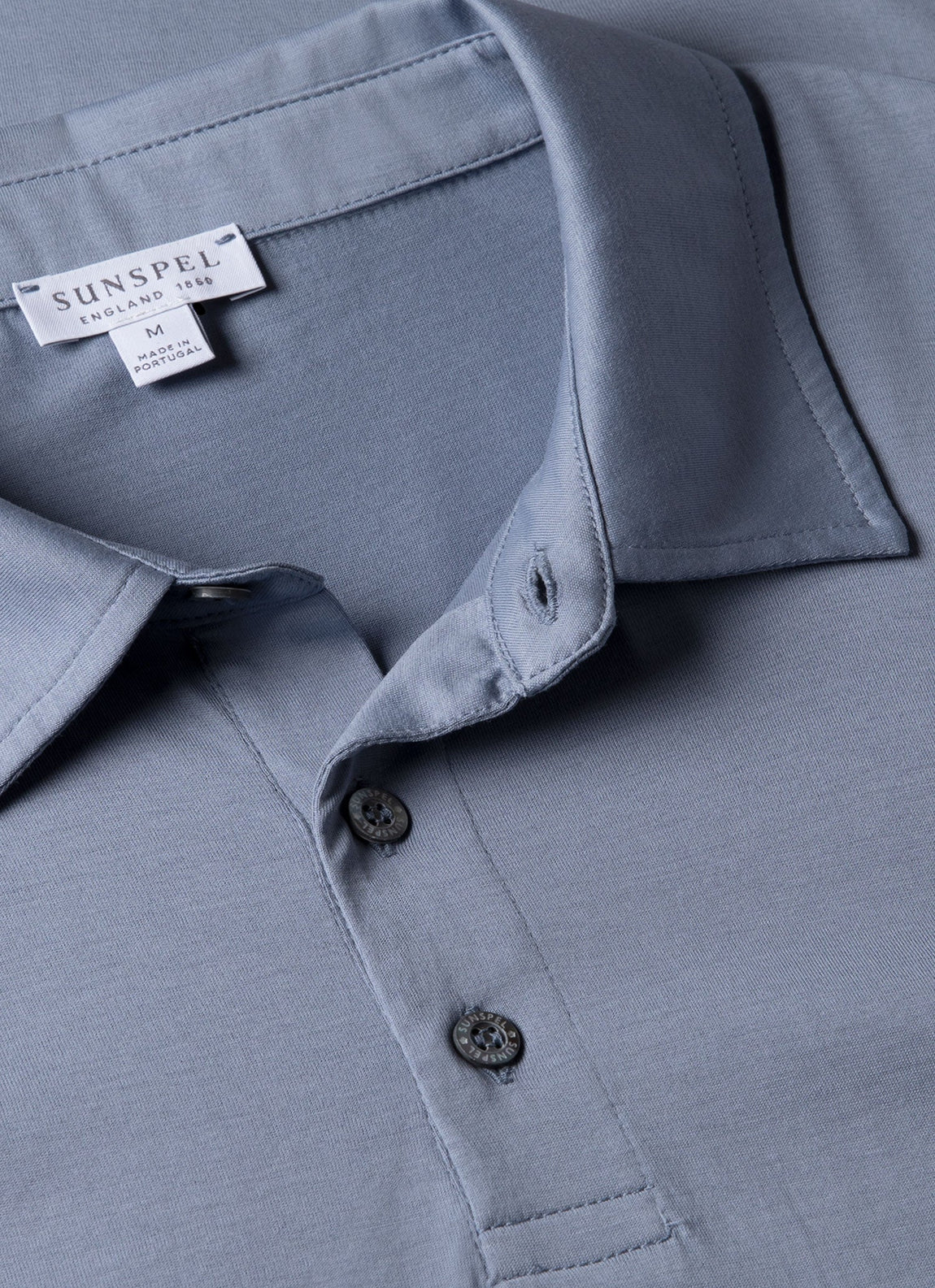 Men's Classic Jersey Polo Shirt in Vintage Blue