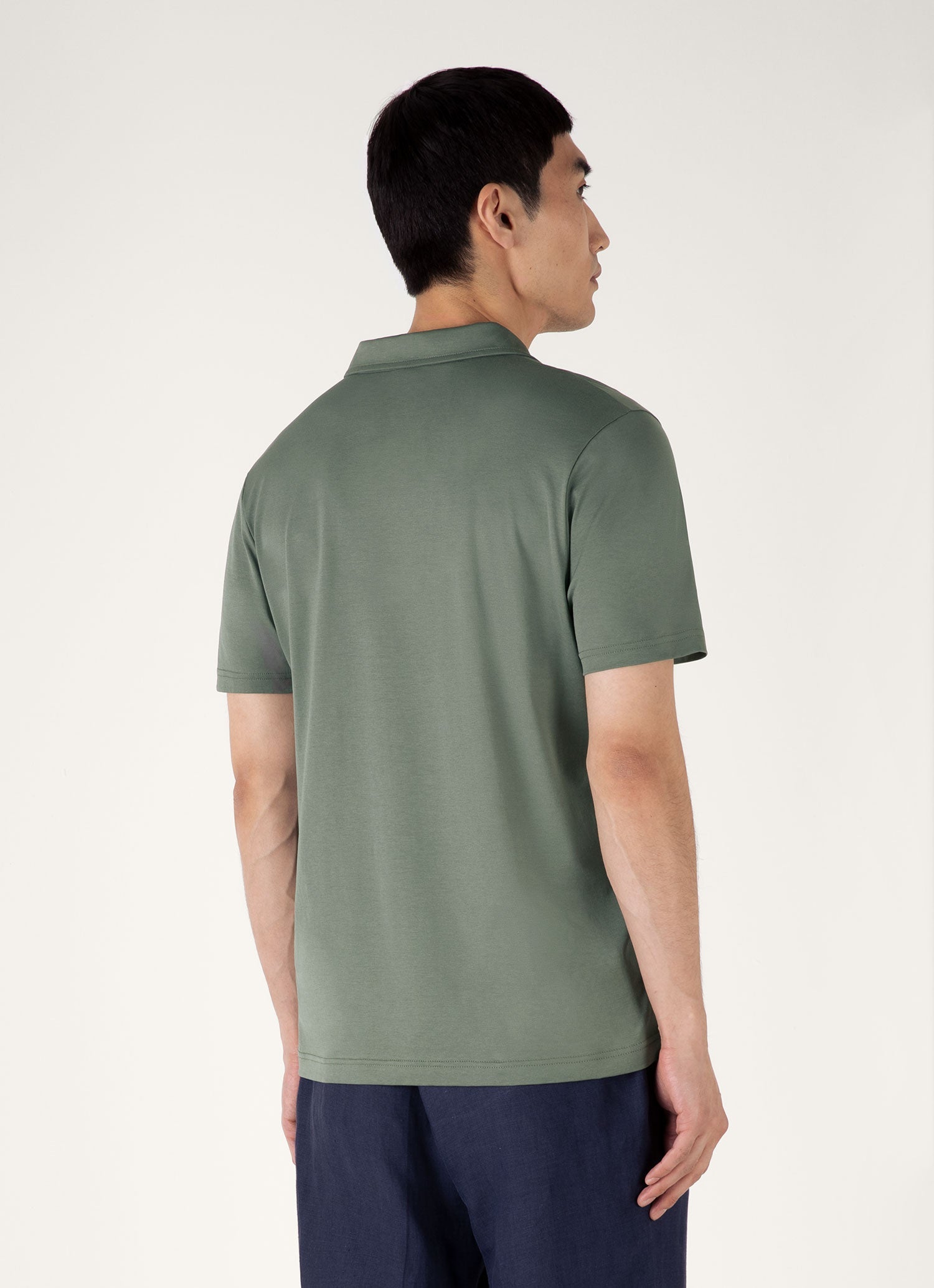 Men's Classic Jersey Polo Shirt in Dusk Green