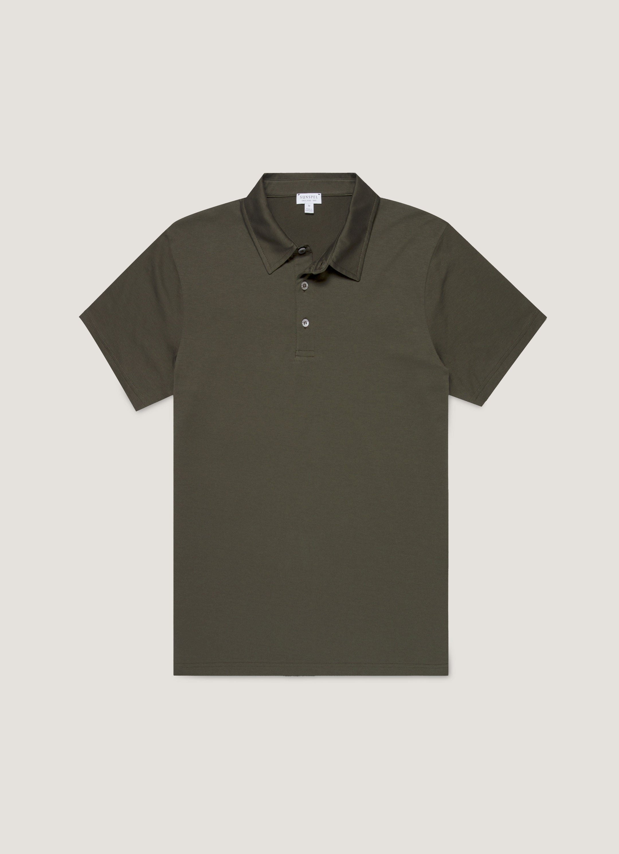 Men's Classic Jersey Polo Shirt in Dark Green