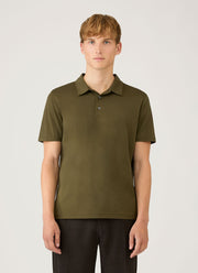 Men's Classic Jersey Polo Shirt in Deep Olive