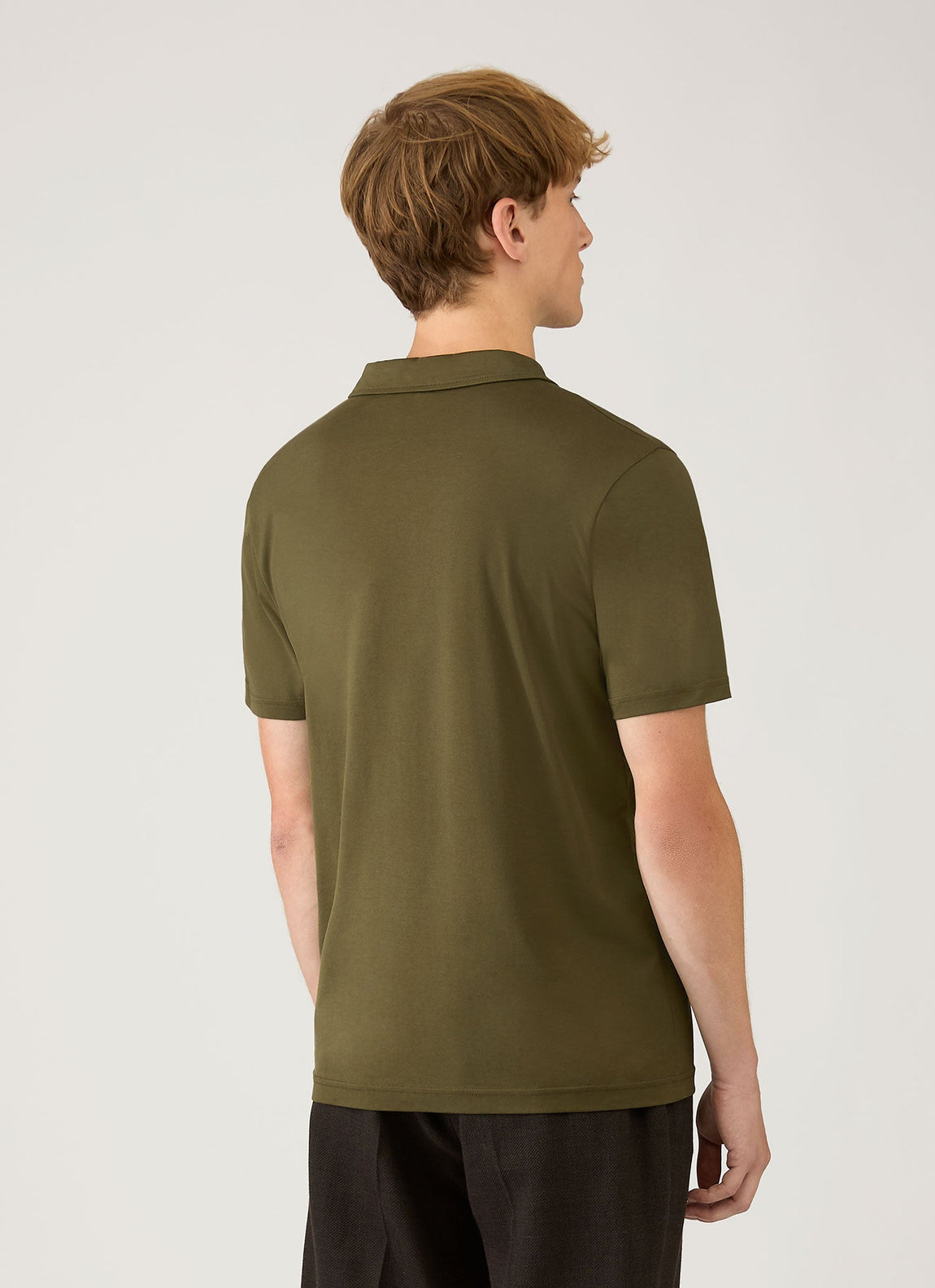 Men's Classic Jersey Polo Shirt in Deep Olive