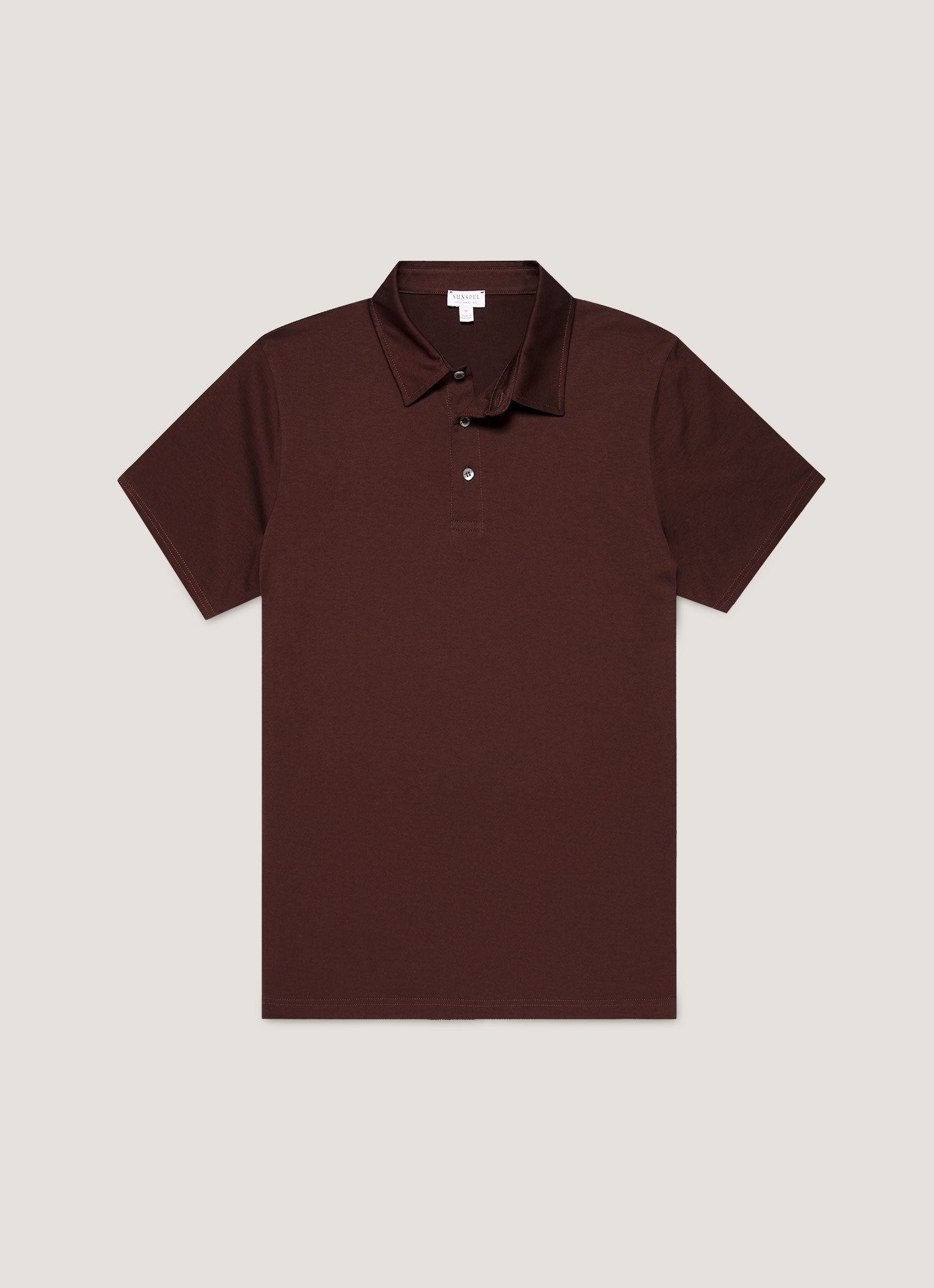 Men's Classic Jersey Polo Shirt in Bakelite | Sunspel