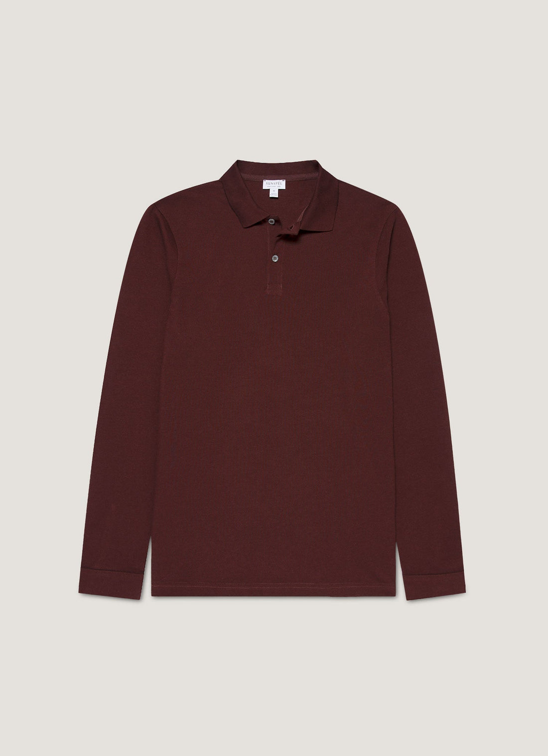 Men's Long Sleeve Piqué Polo Shirt in Bakelite