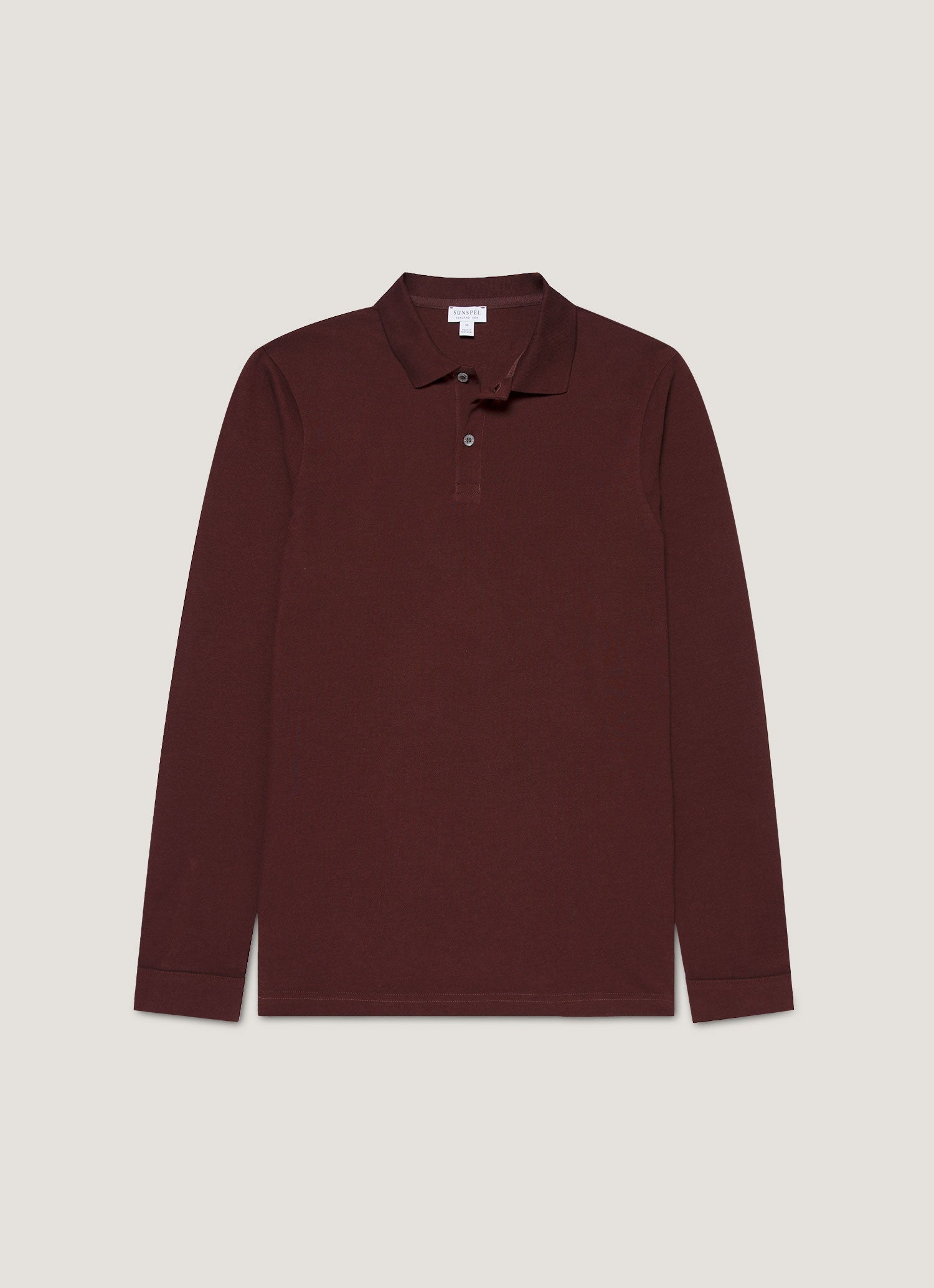 Men's Long Sleeve Piqué Polo Shirt in Bakelite