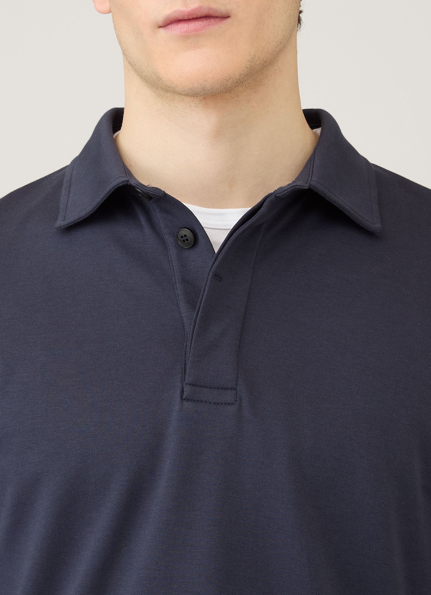 Men's Heavyweight Rugby Polo Shirt in Navy