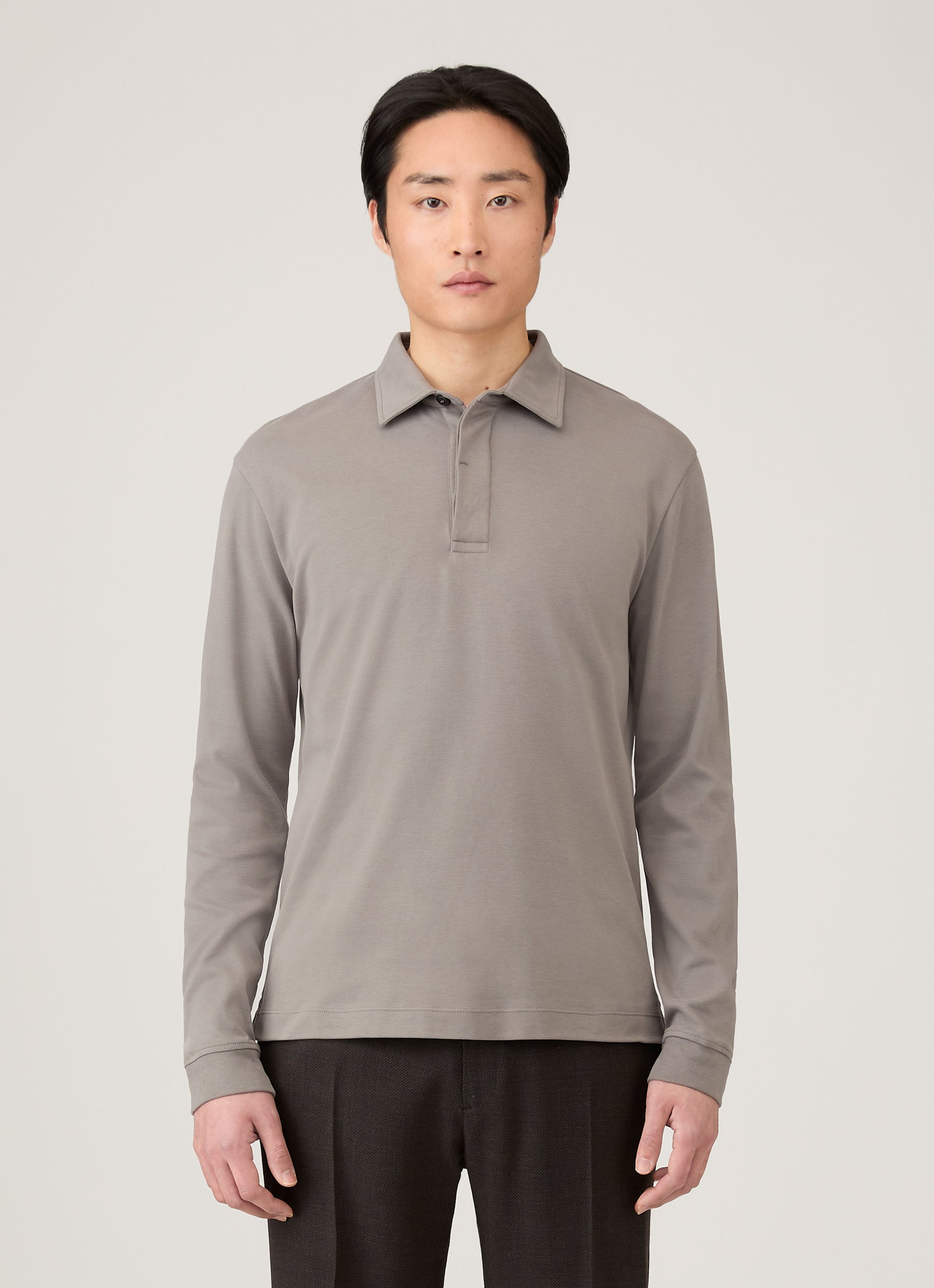 Men's Heavyweight Rugby Polo Shirt in Iron Grey