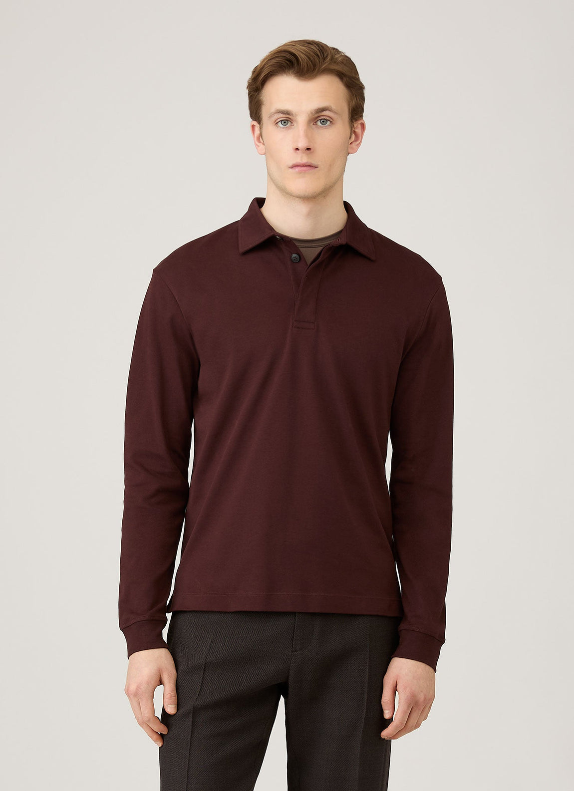 Men's Heavyweight Rugby Polo Shirt in Bakelite