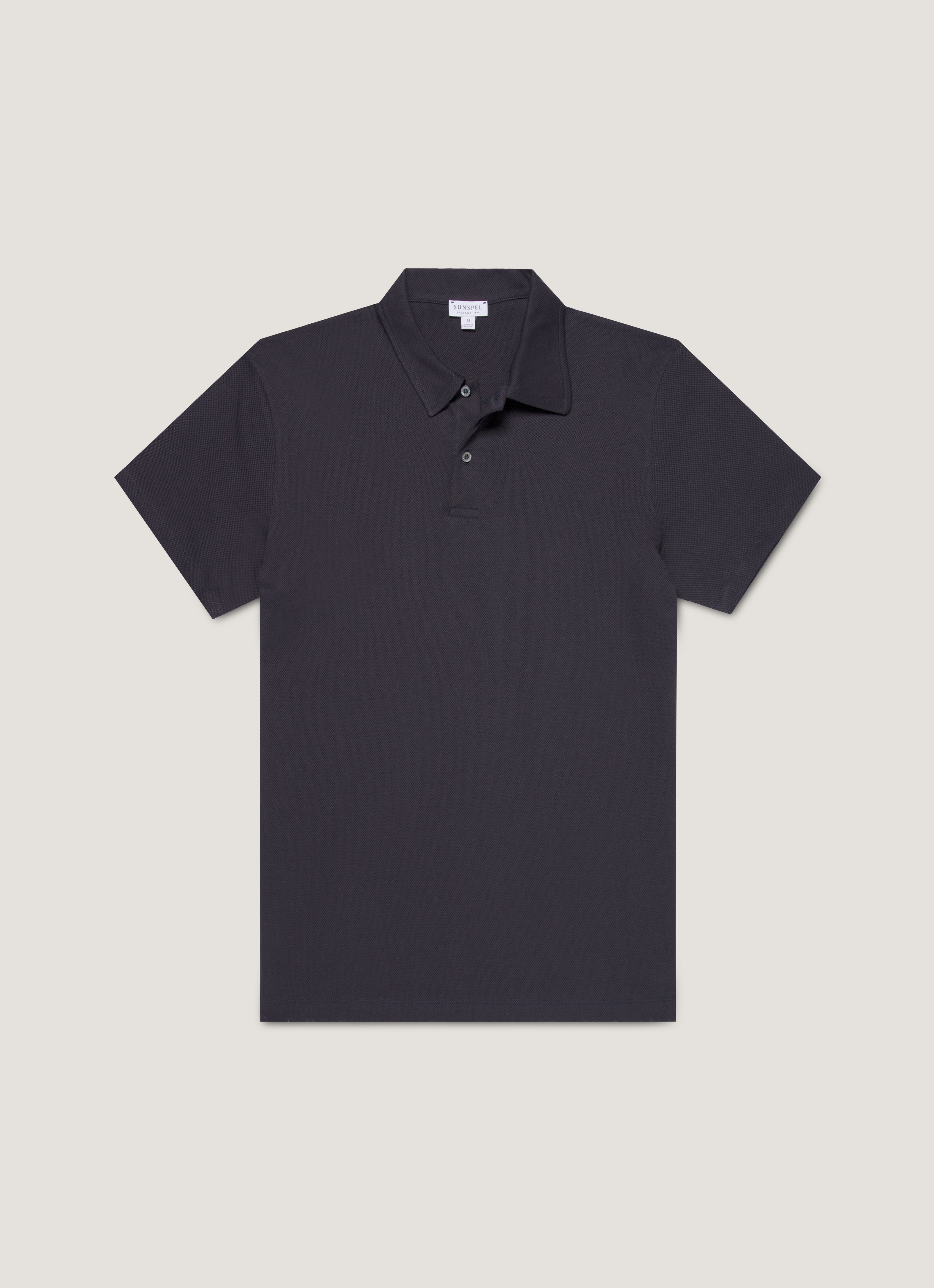 Men's Regular Fit Riviera Polo Shirt in Navy | Sunspel