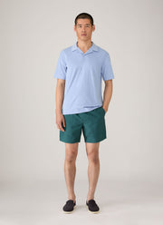 Men's Towelling Polo Shirt in Sky
