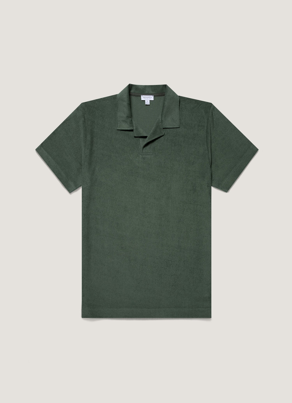 Men's Towelling Polo Shirt in Dusk Green