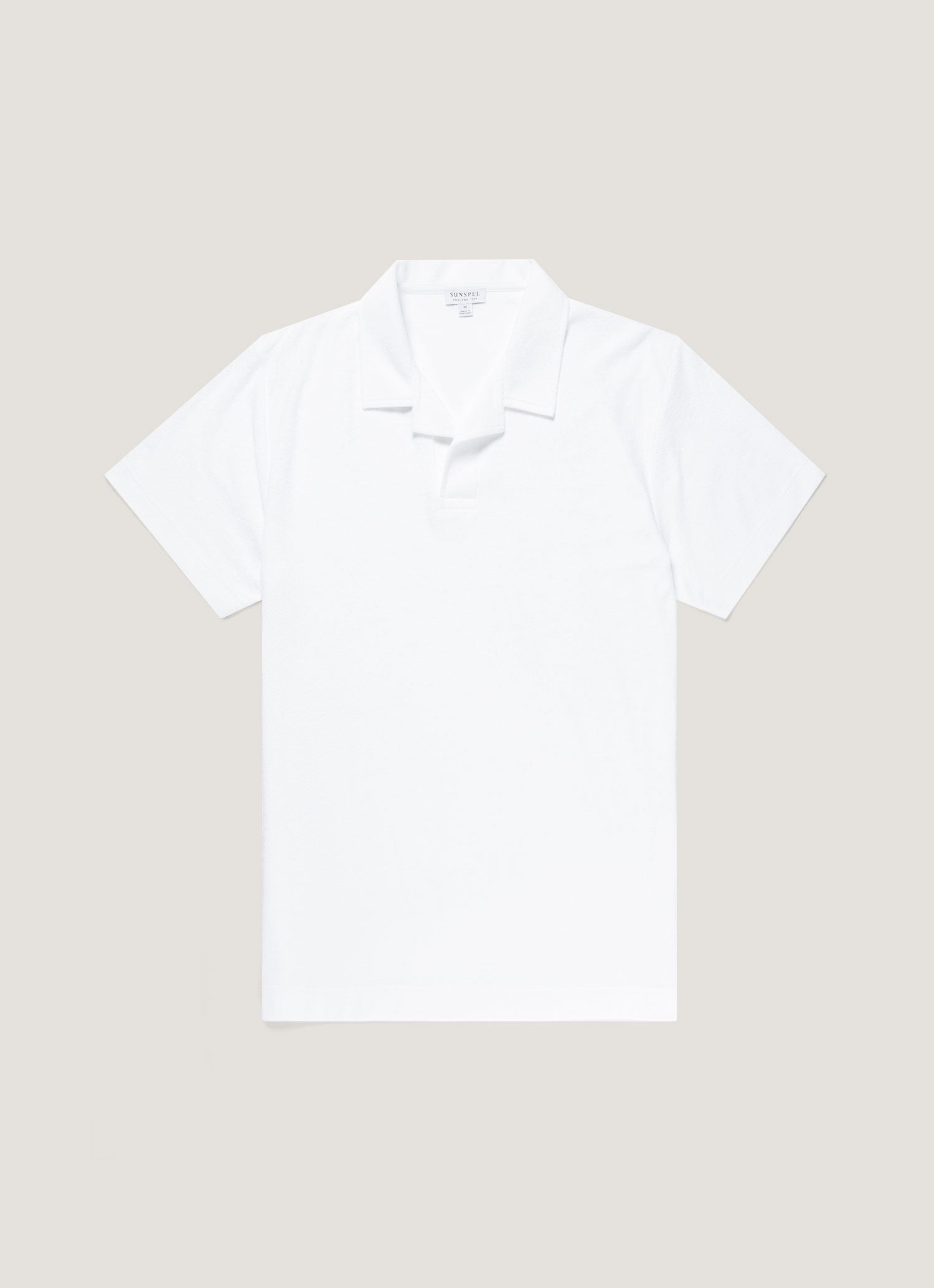 Men's Towelling Polo Shirt in White