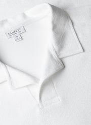 Men's Towelling Polo Shirt in White
