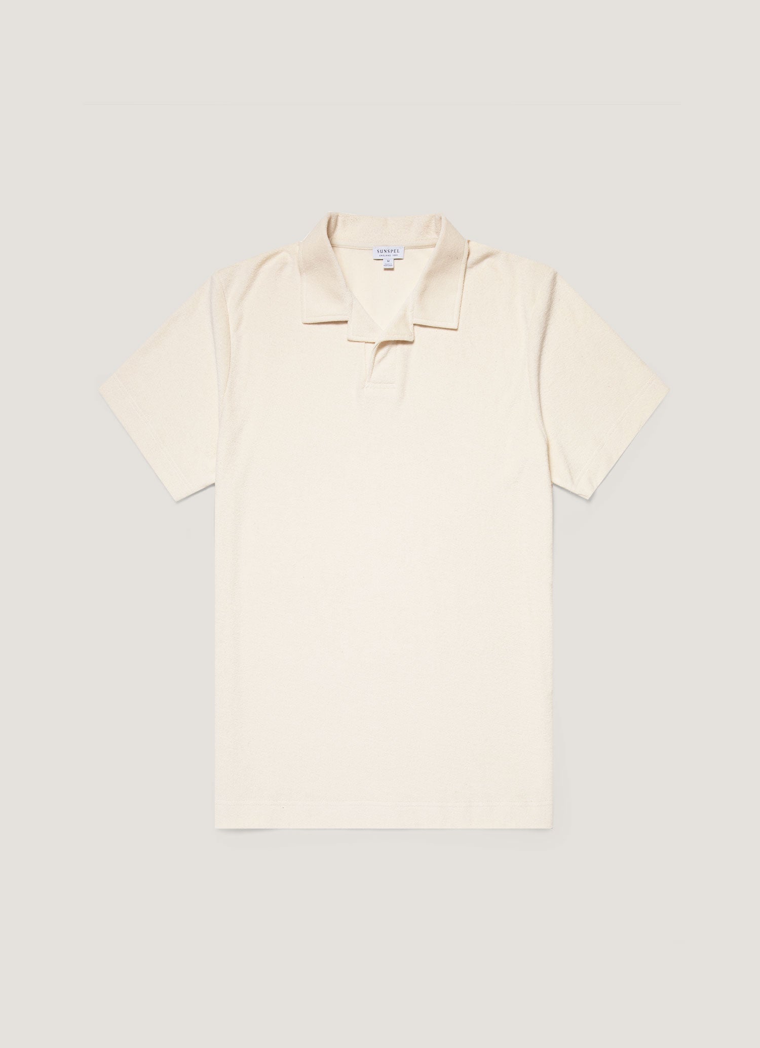 Men's Undyed Towelling Polo Shirt in Undyed