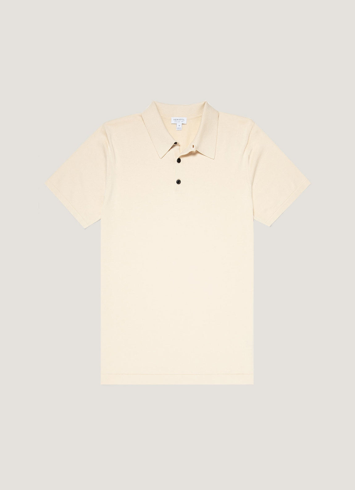 Men's Sea Island Cotton Knit Polo Shirt in Undyed