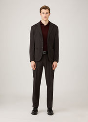 Men's Extra-Fine Merino Polo Shirt in Bakelite