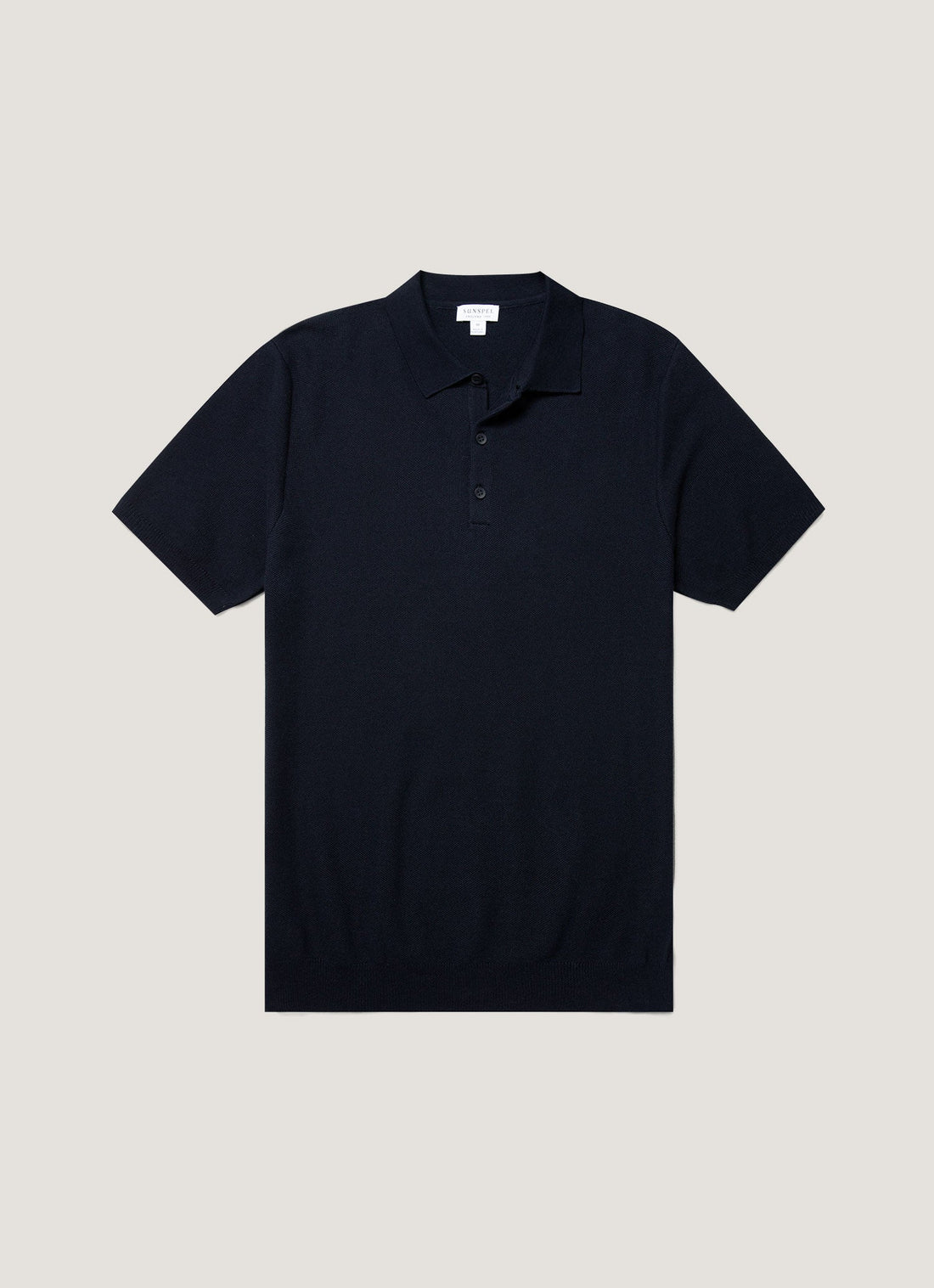 Men's Knit Polo Shirt in Navy
