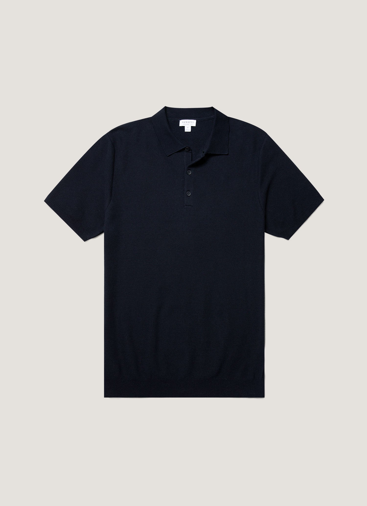 Men's Knit Polo Shirt in Navy