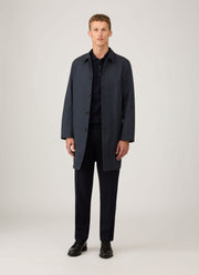 Men's Cotton Knit Polo Shirt in Navy