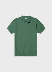 Men's Knit Polo Shirt in Thyme