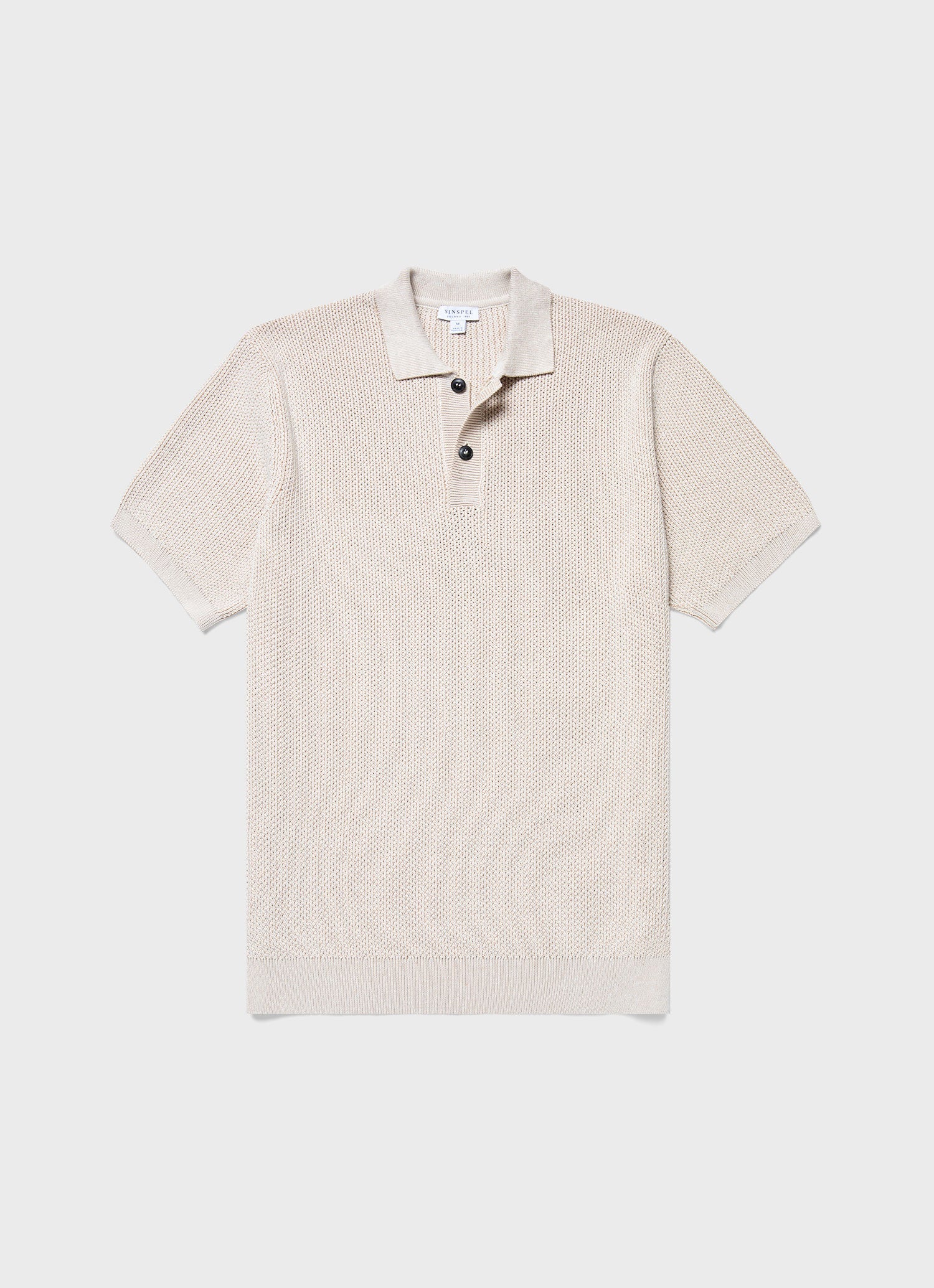 Textured Knit Polo Shirt