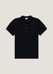 Men's Cotton Mesh Polo in Navy