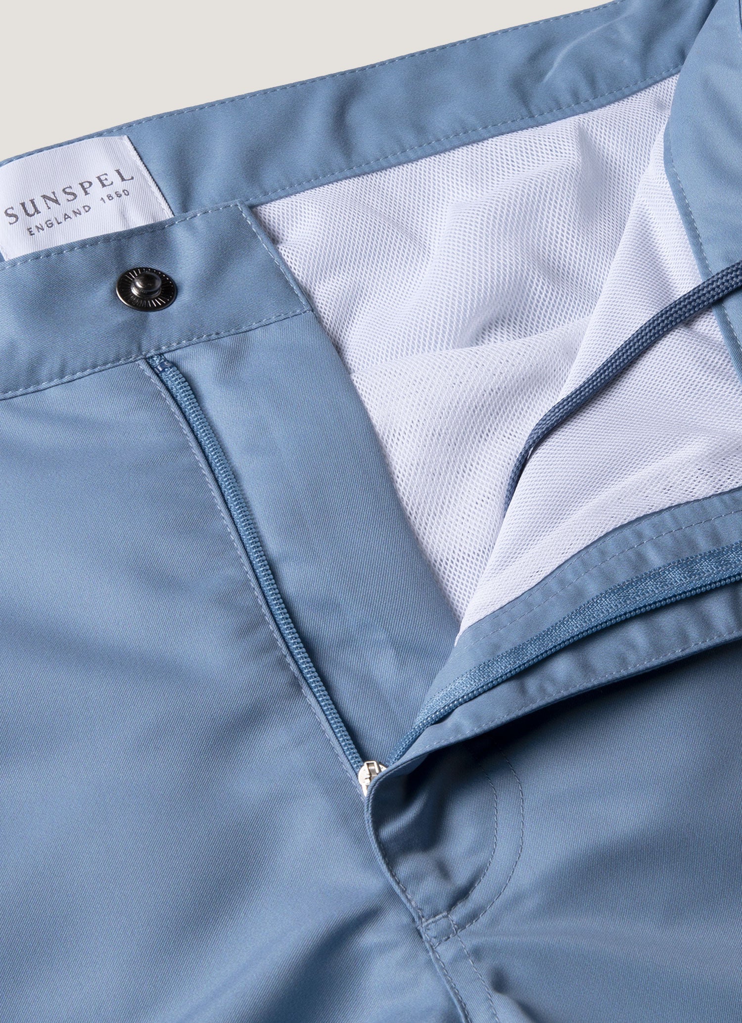 Men's Tailored Swim Shorts in Vintage Blue